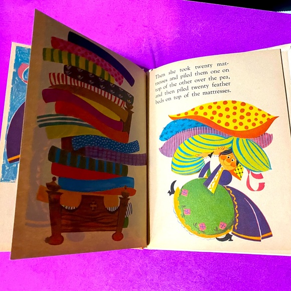 THE PRINCESS AND THE PEA VTG 1965 HARDCOVER BOOK TIP-TOP ELF BOOK FAIRY TALE - Picture 9 of 15